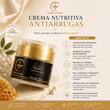 Cargar imagen en el visor de la galería, Crema Antiarrugas Con Colágeno de Tierra de Miel, tratamiento nutritivo para rejuvenecer la piel.