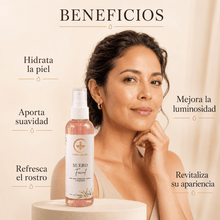 Cargar imagen en el visor de la galería, Suero facial hidratante con agua de rosas y ácido hialurónico para hidratar, suavizar y revitalizar la piel.