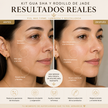 Cargar imagen en el visor de la galería, Kit Gua Sha Y Rodillo De Jade Natural
