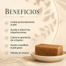 Cargar imagen en el visor de la galería, Beneficios del jabón de miel y tepezcohuite para piel grasa: limpieza, reducción de imperfecciones, hidratación.
