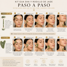 Cargar imagen en el visor de la galería, Kit Gua Sha Y Rodillo De Jade Natural

